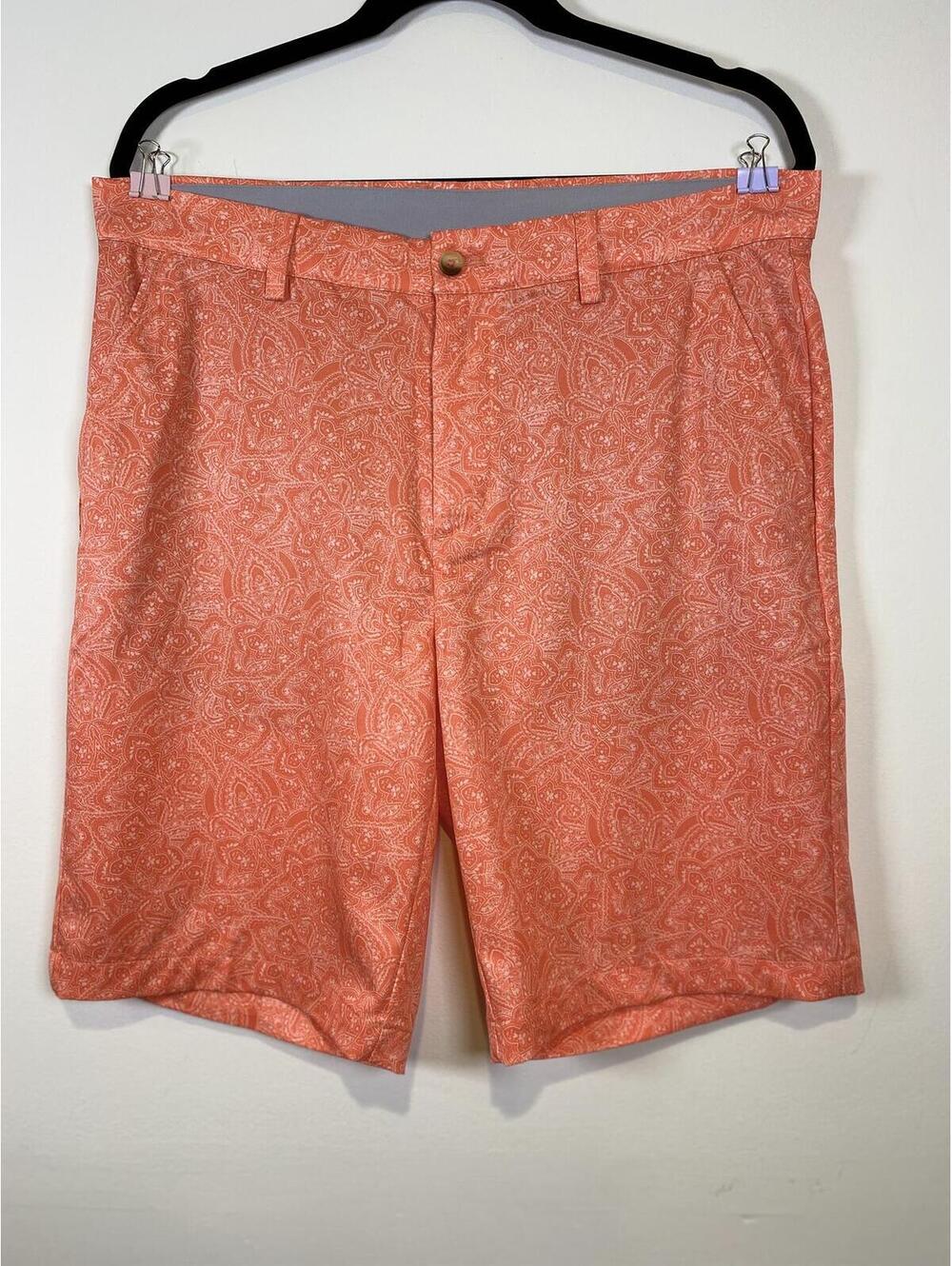 Greg Norman Microlux Men's Paisley Patterned Shorts Size 34